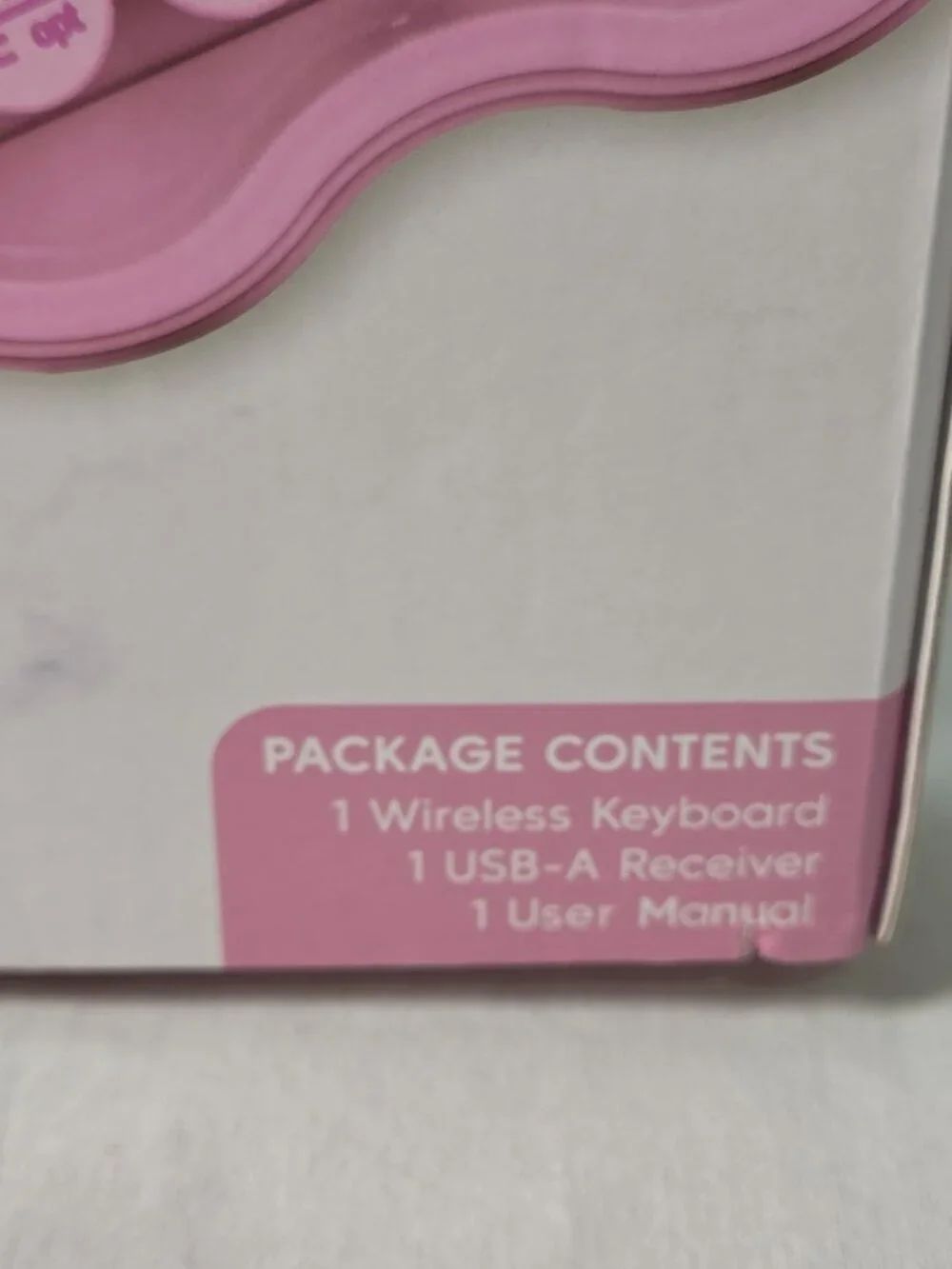 Ijoy Full Size Wave Sync Wireless Keyboard Pink Battery Portable USB